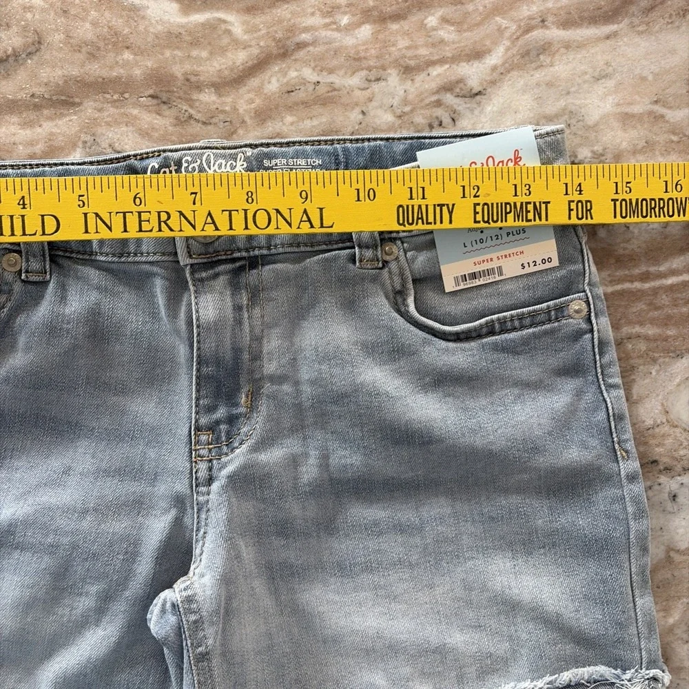 Cat & Jack Girl's Midi Shorts Size L (10/12) Plus, Stretch Adjustable Waist NWT